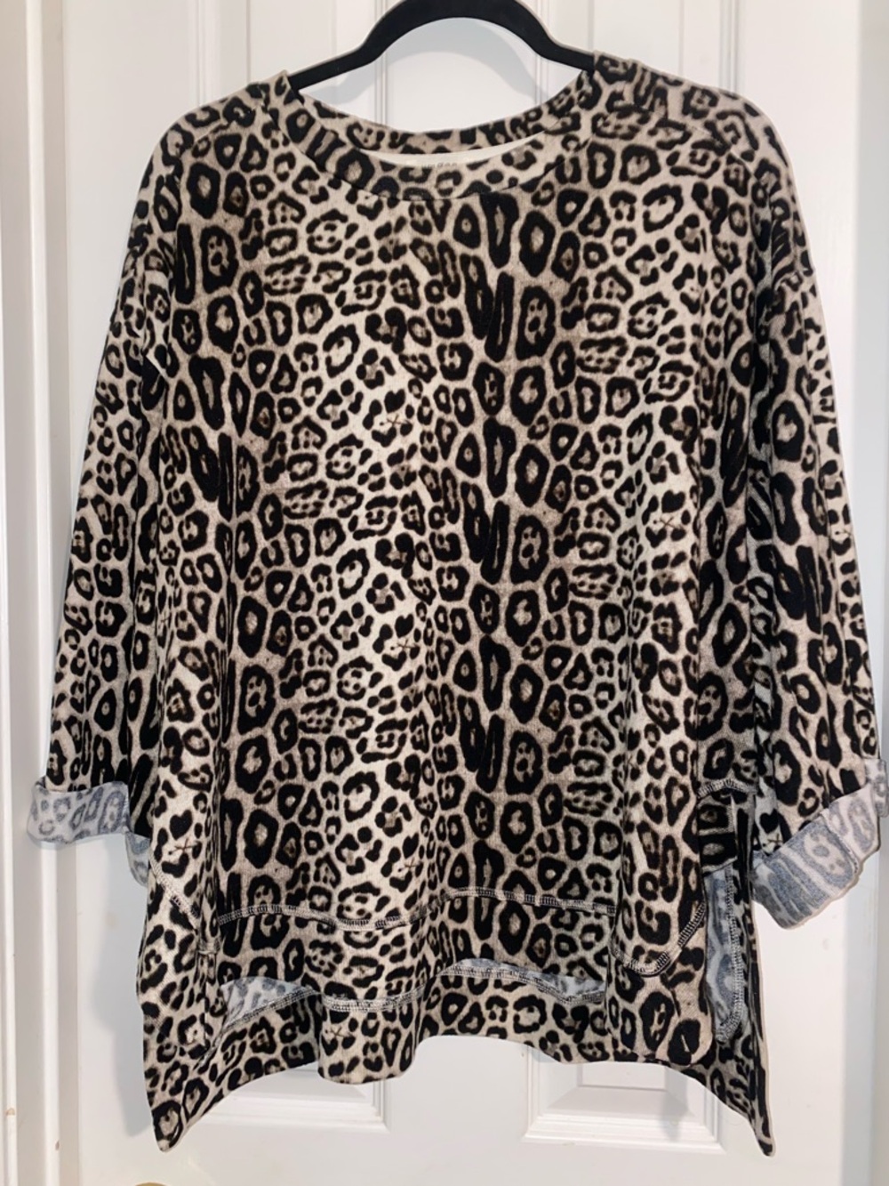 Umgee Leopard Print Tunic in Beige and Black